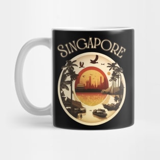 Singapore City Skyline Travel art Mug